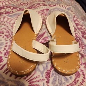 White Sandals womens 7 new
